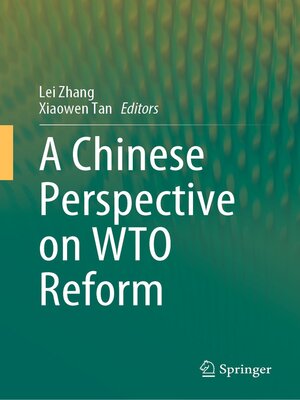 cover image of A Chinese Perspective on WTO Reform